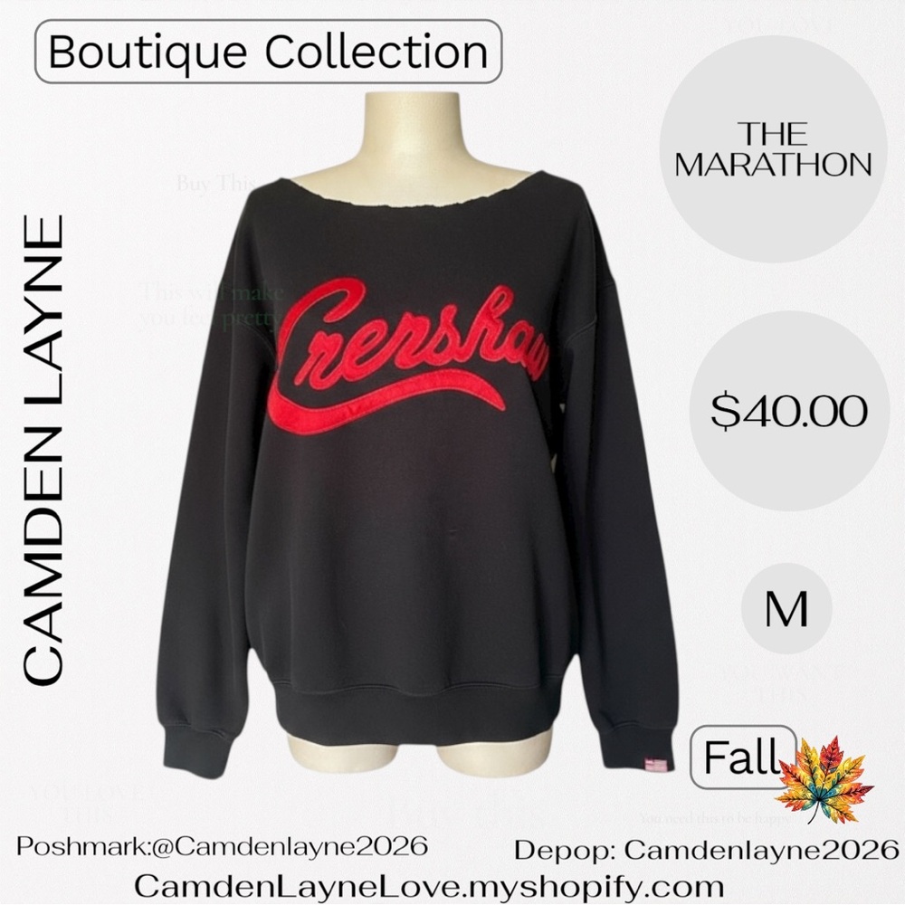 The Marathon Clothing Black and Red Sweatshirt - Picture 4 of 6